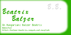 beatrix balzer business card